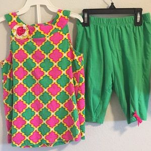 Girls Rare Editions shirt and short set